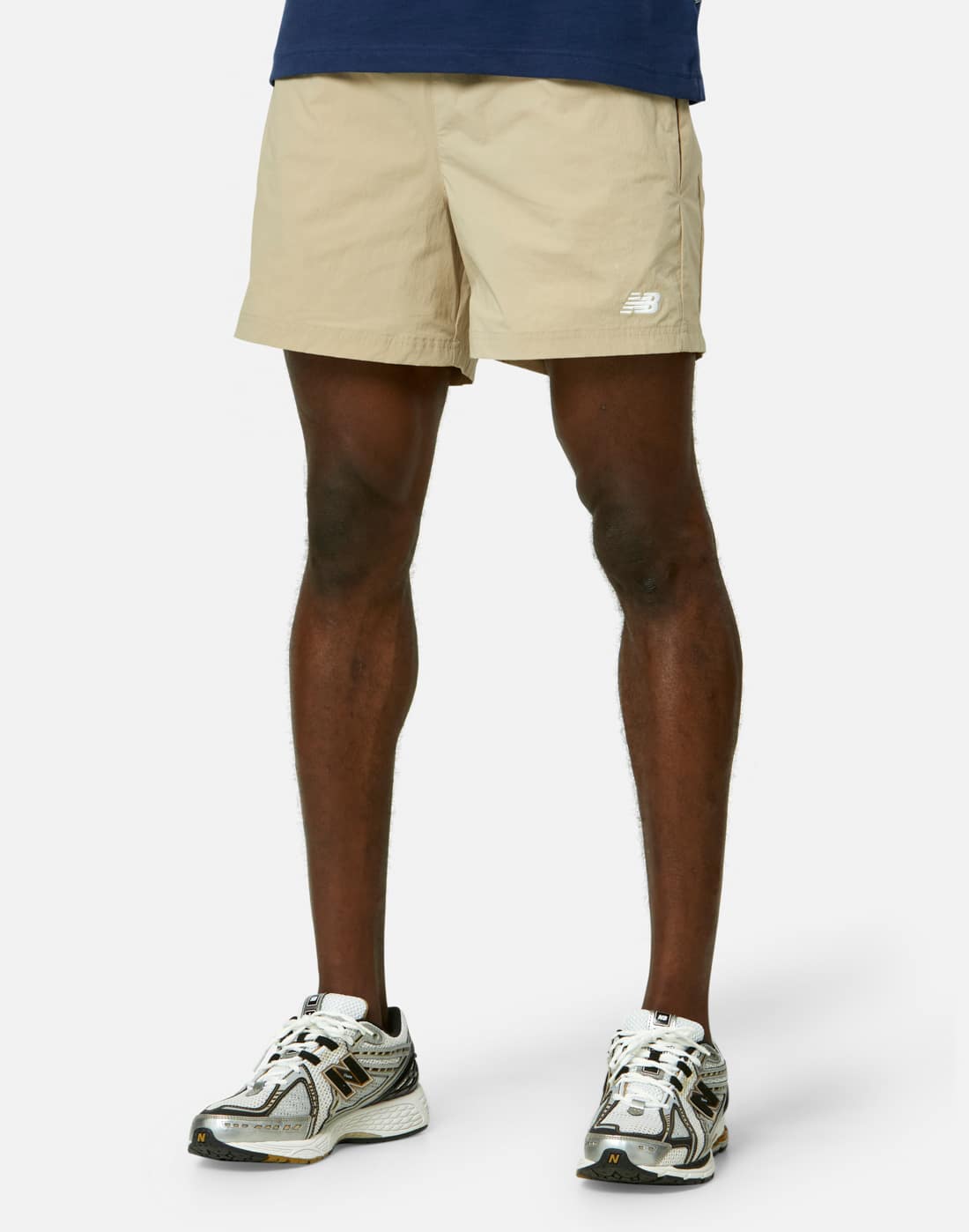 Men's New Balance Stretch Woven 5in Shorts in Cream | XL