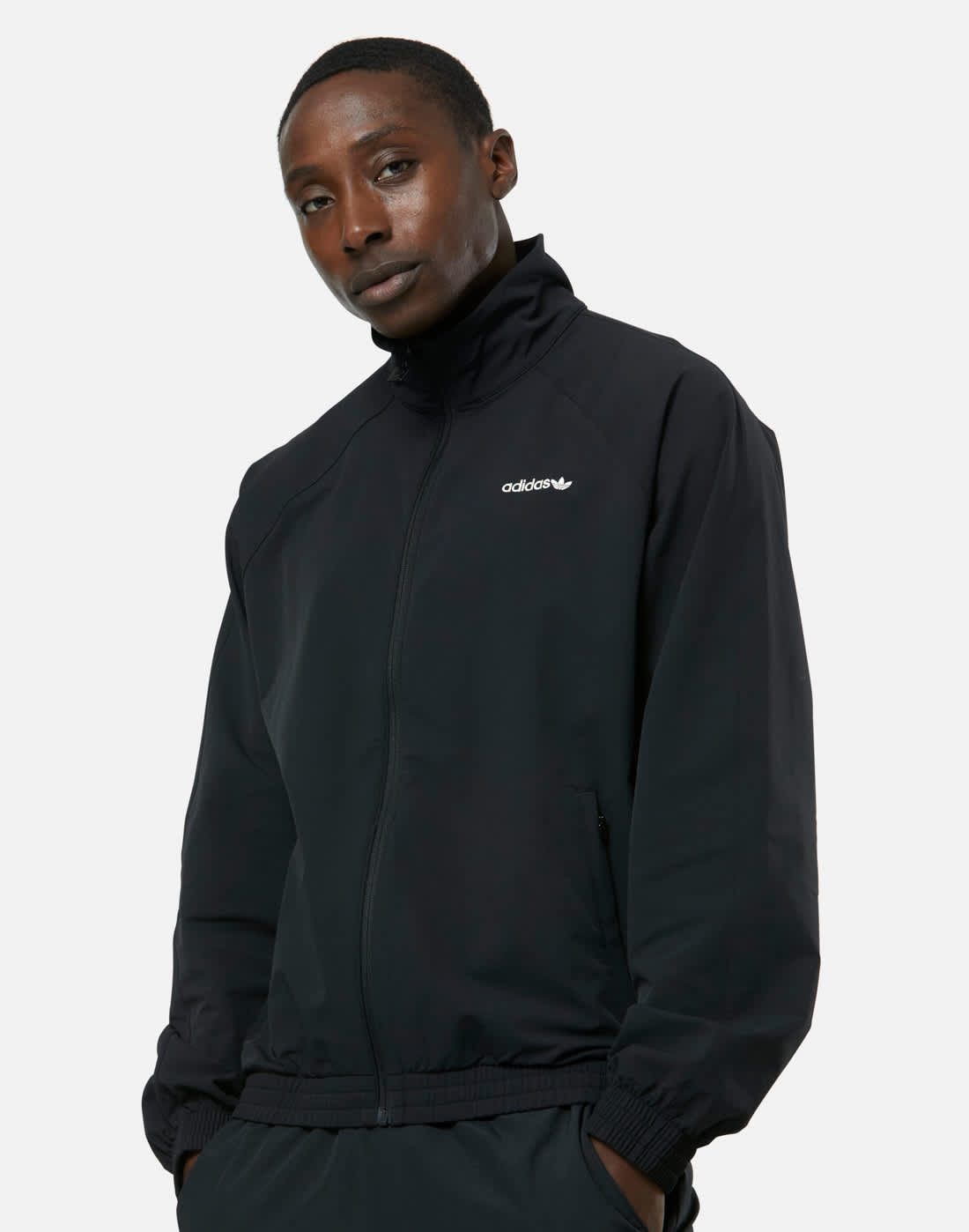 Men's Adidas Originals Woven Classic Track Jacket in Black