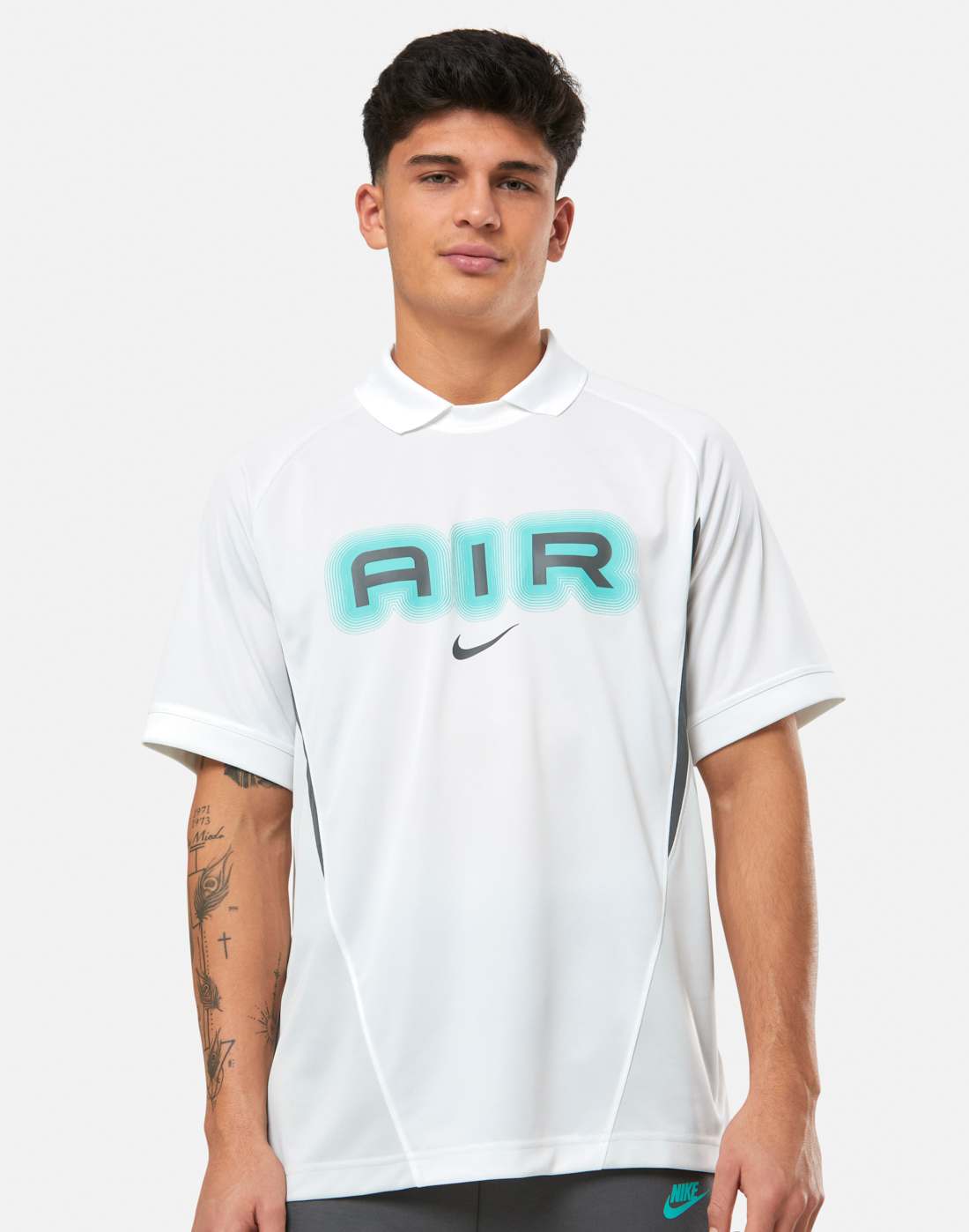 Men's Nike Swoosh Air Fb Jersey in White/Grey | Polyester