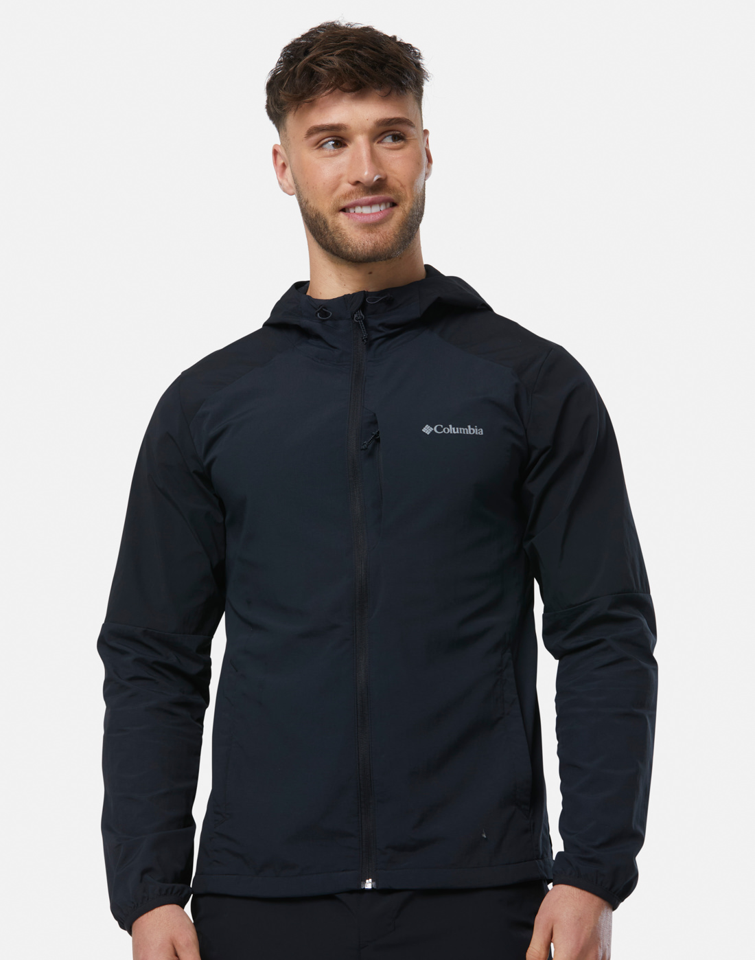 Men's Columbia Tech Nylon Jacket in Black | Medium