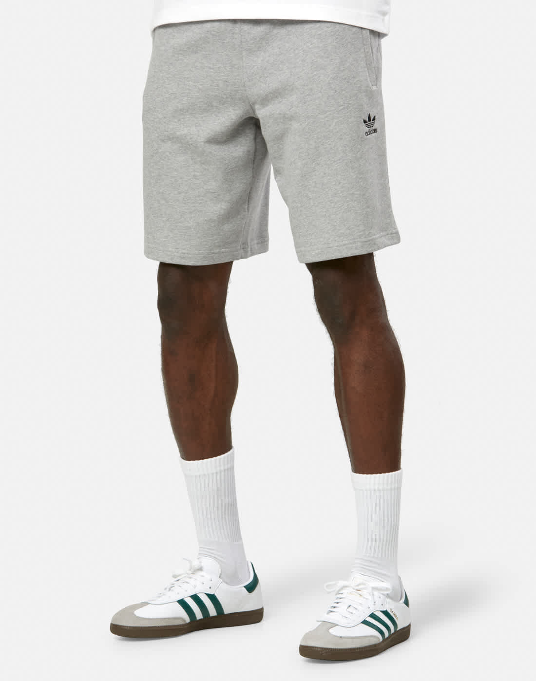 Men's Adidas Originals Essential Shorts in Grey | XL | Cotton