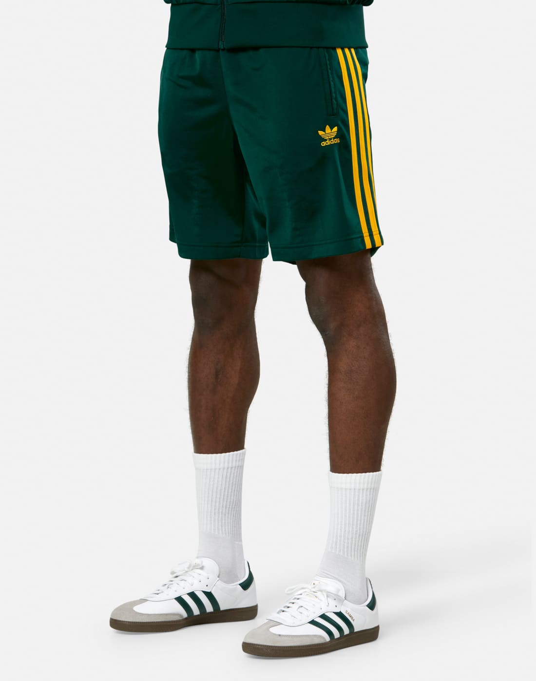 Men's Adidas Originals Firebird Shorts in Green | XS | Polyester