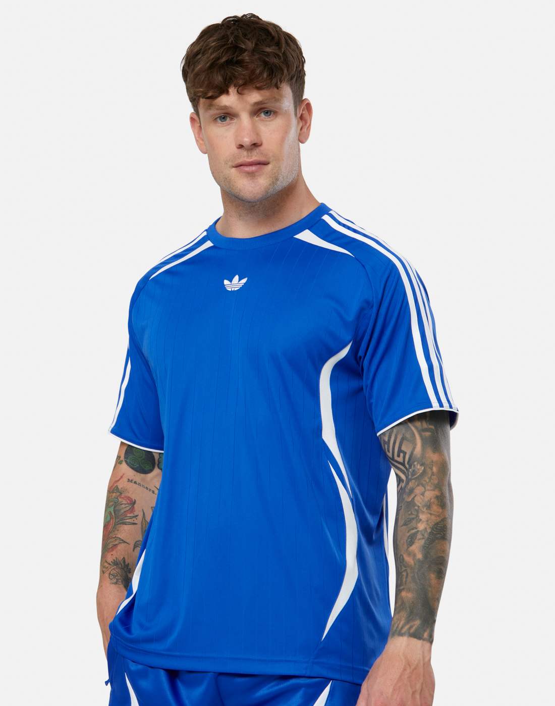 Men's Adidas Originals Teamgeist T-Shirt in Blue/White | XL | Polyester