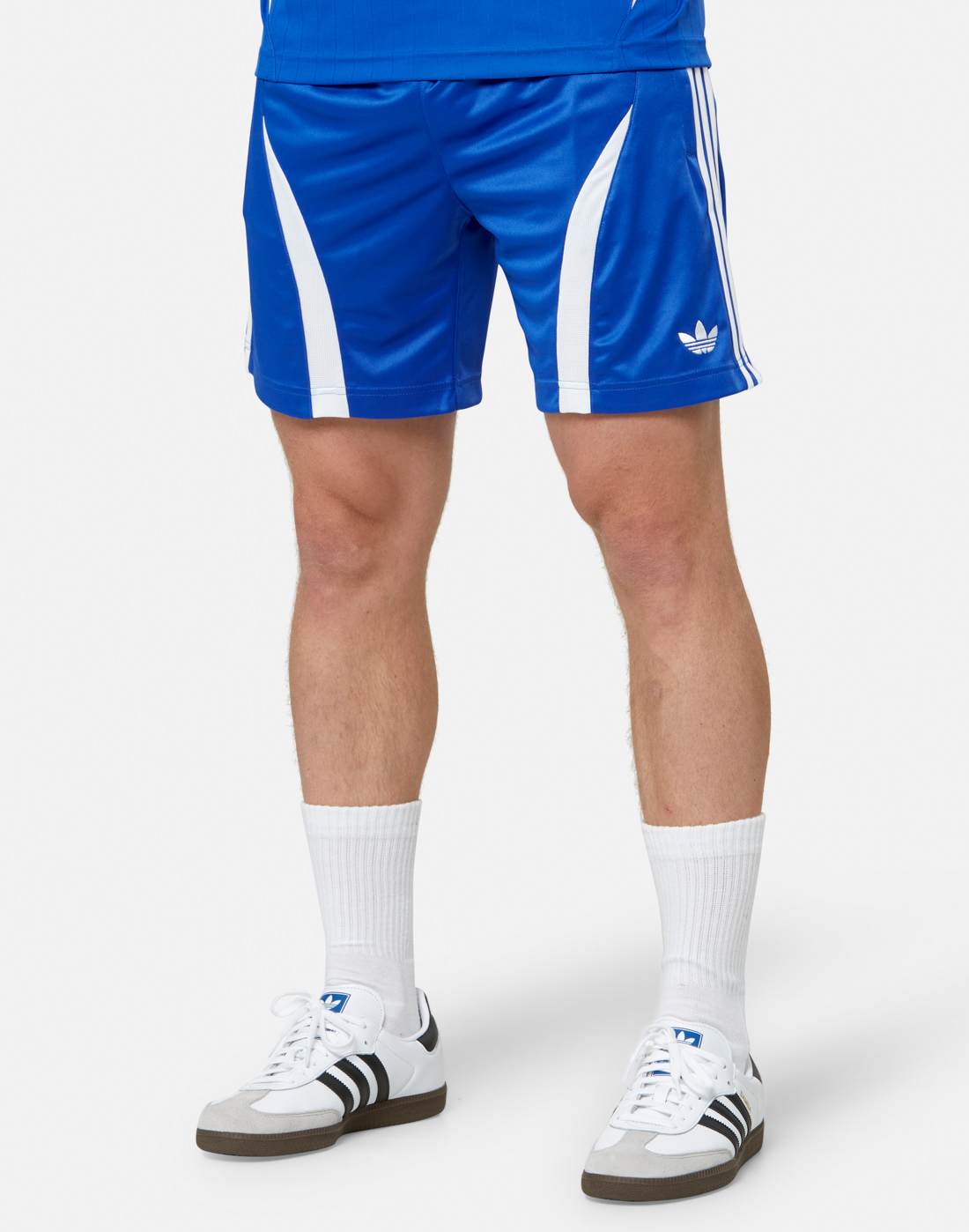Men's Adidas Originals Teamgeist Shorts in Blue/White | XL | Polyester