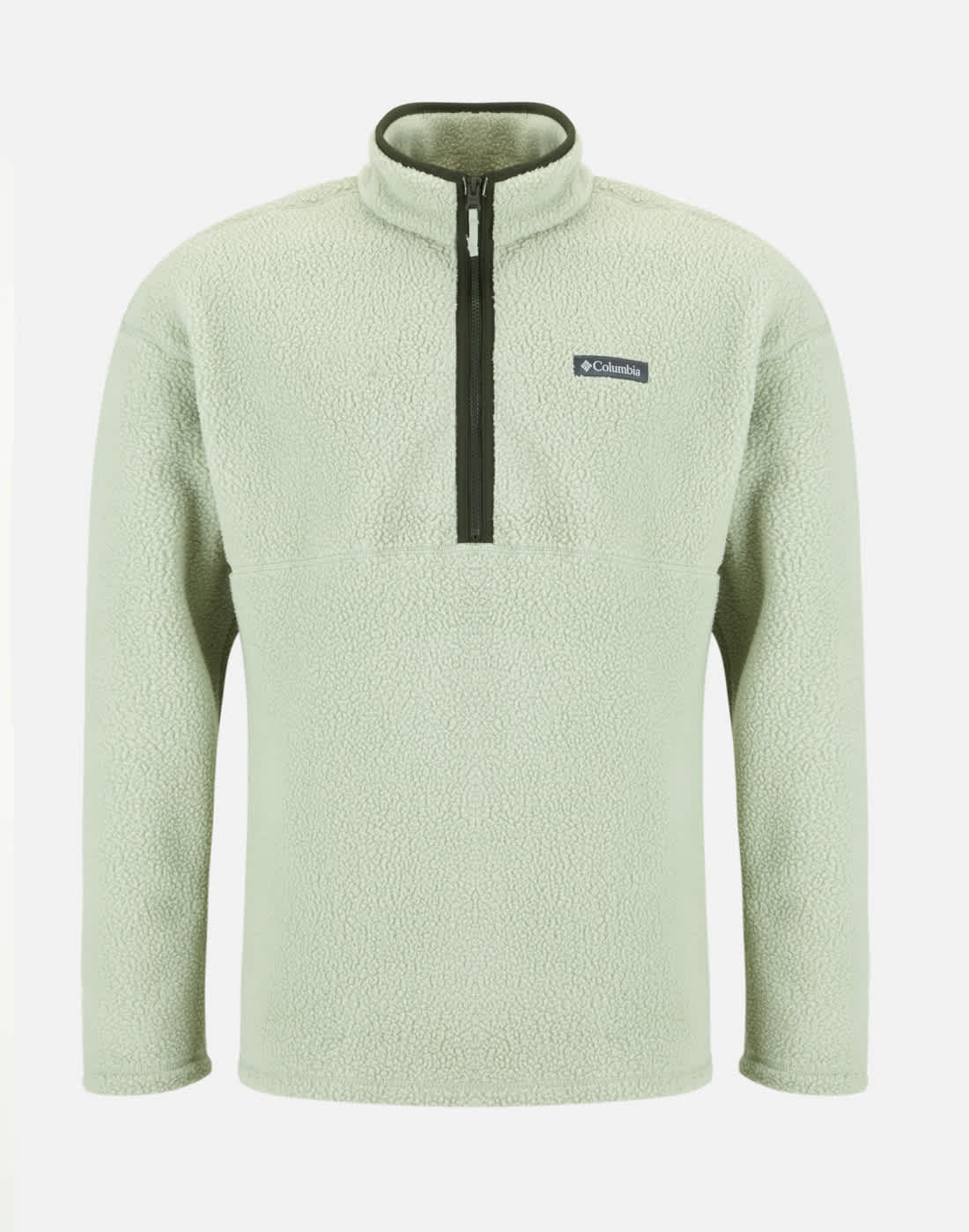 Men's Columbia Bronze Mile Fleece Top Half Zip in Green | XL