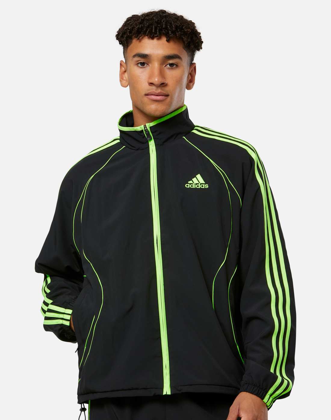 Men's Adidas Originals Teamgeist Tracktop in Black | XS | Polyester