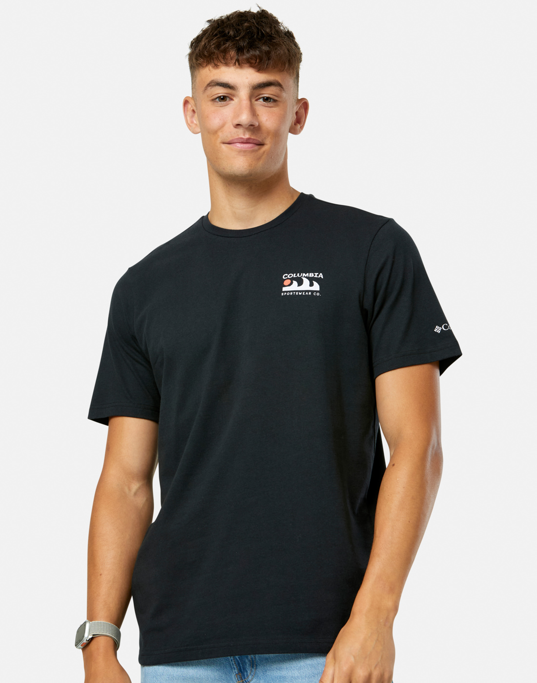 Men's Columbia Explorers Canyon Back T-Shirt in Black | XL | Cotton
