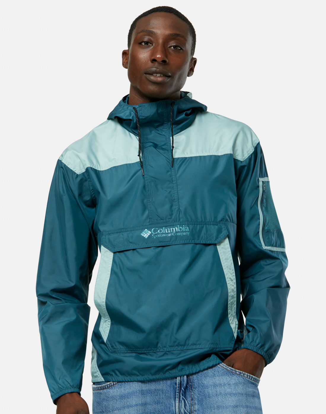 Men's Columbia Challenger Ii Windbreaker Jacket in Blue | XL