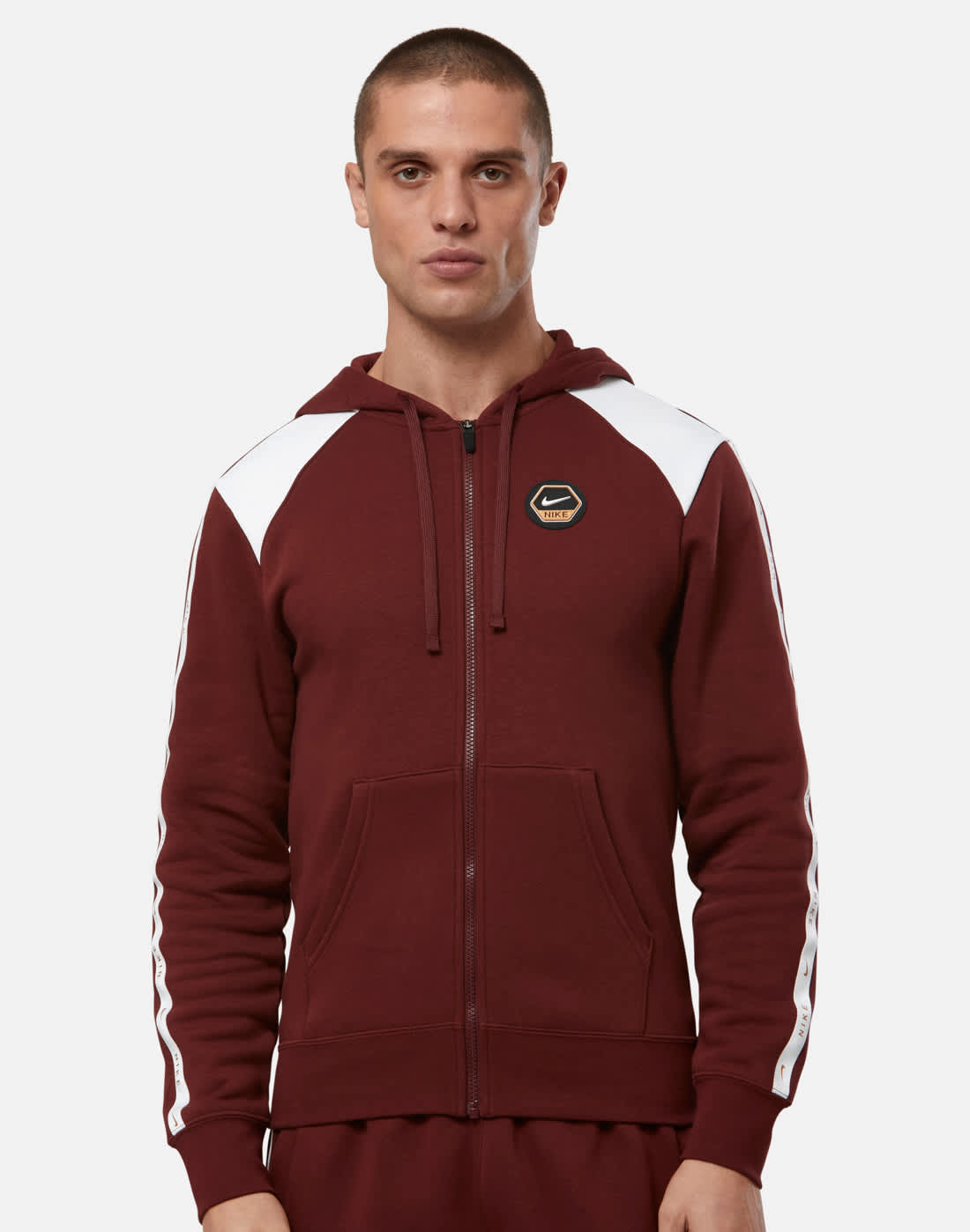 Men's Nike Cityside Fz Hoodie in Red/White | Small | Cotton