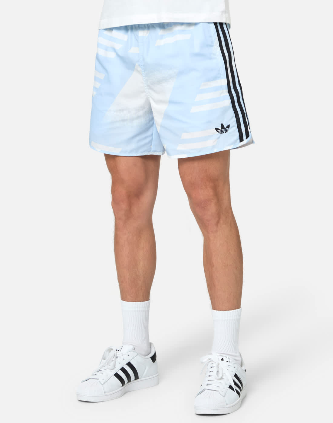 Men's Adidas Originals Graphic Shorts in Blue/White | XS | Cotton
