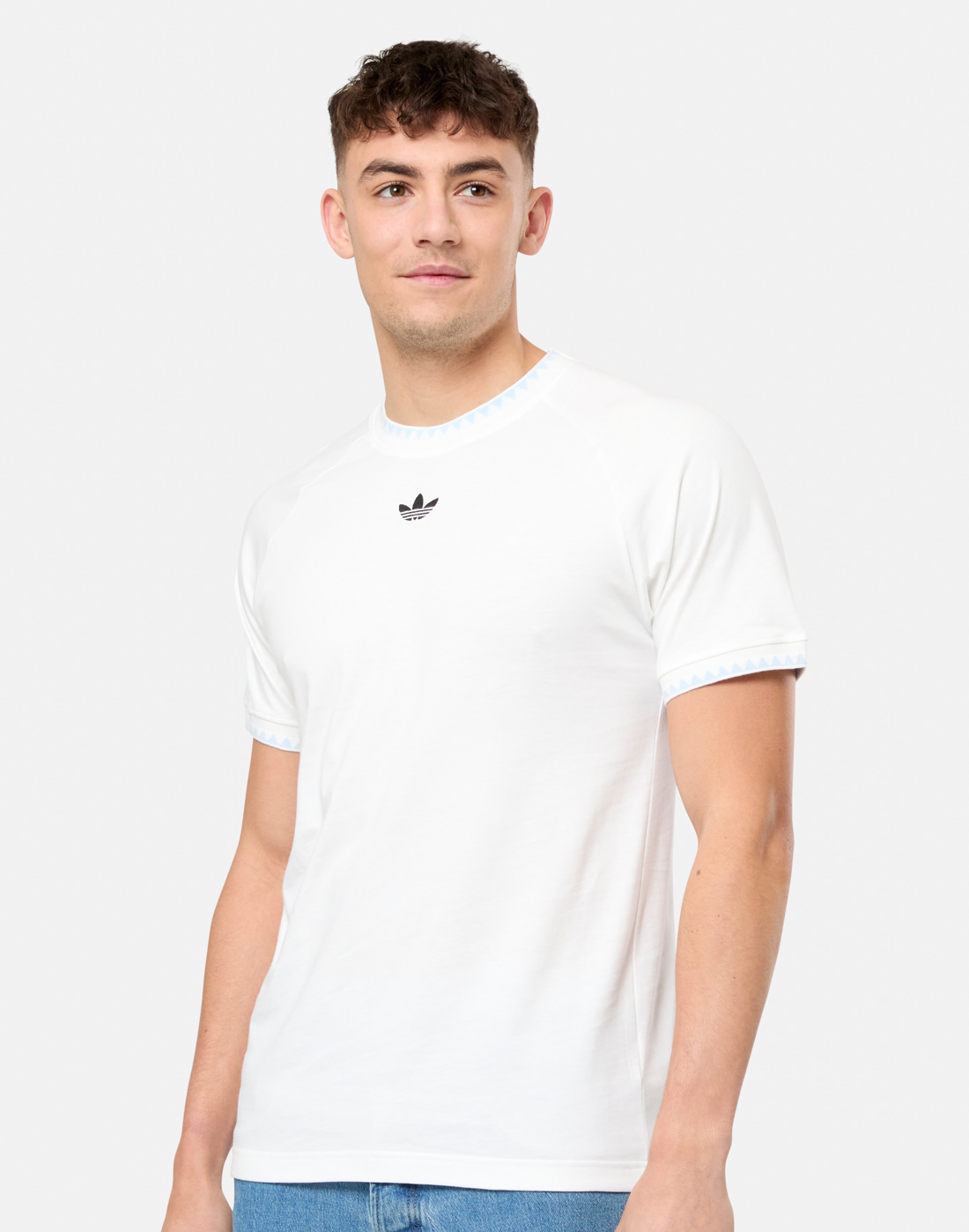 Men's Adidas Originals Chevron T-Shirt in White | XL | Cotton