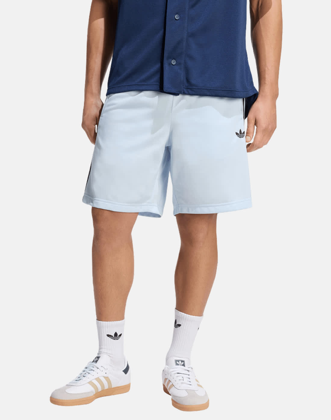 Men's Adidas Originals Firebird Shorts in Blue | Small | Polyester