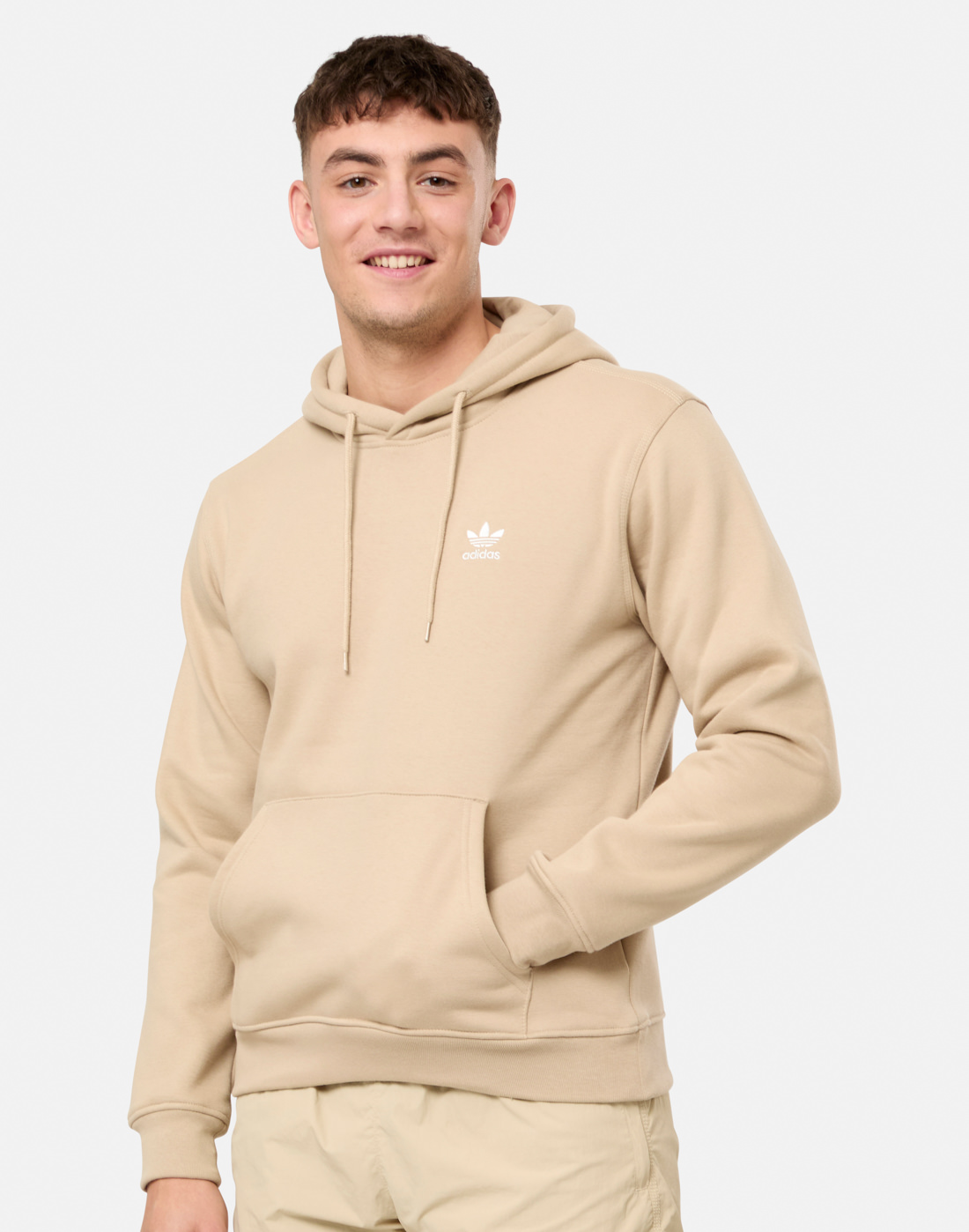 Men's Adidas Originals Essential Hoodie in Cream | Cotton