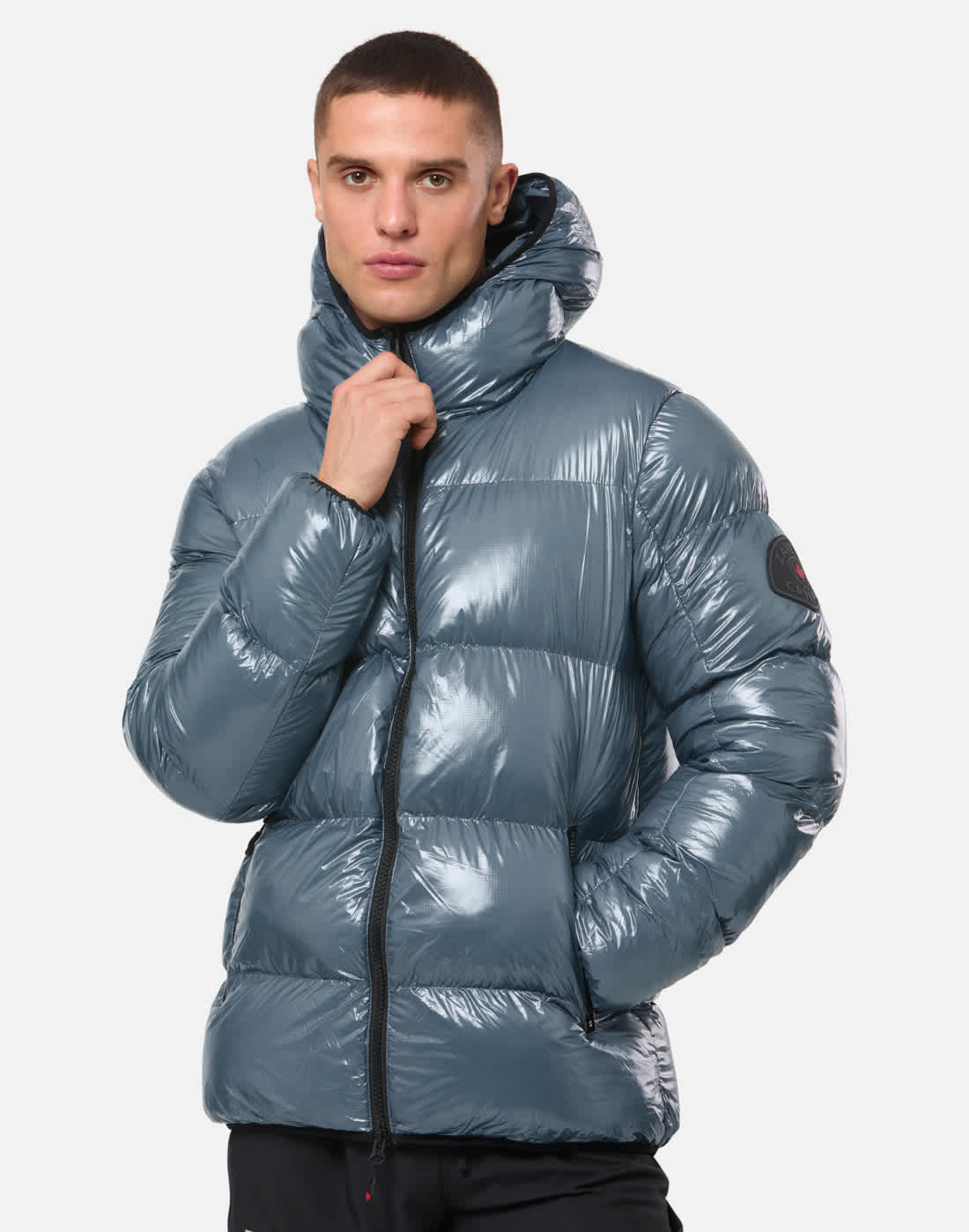 Men's Zavetti Canada Palzino Puffer Jacket in Blue | Large