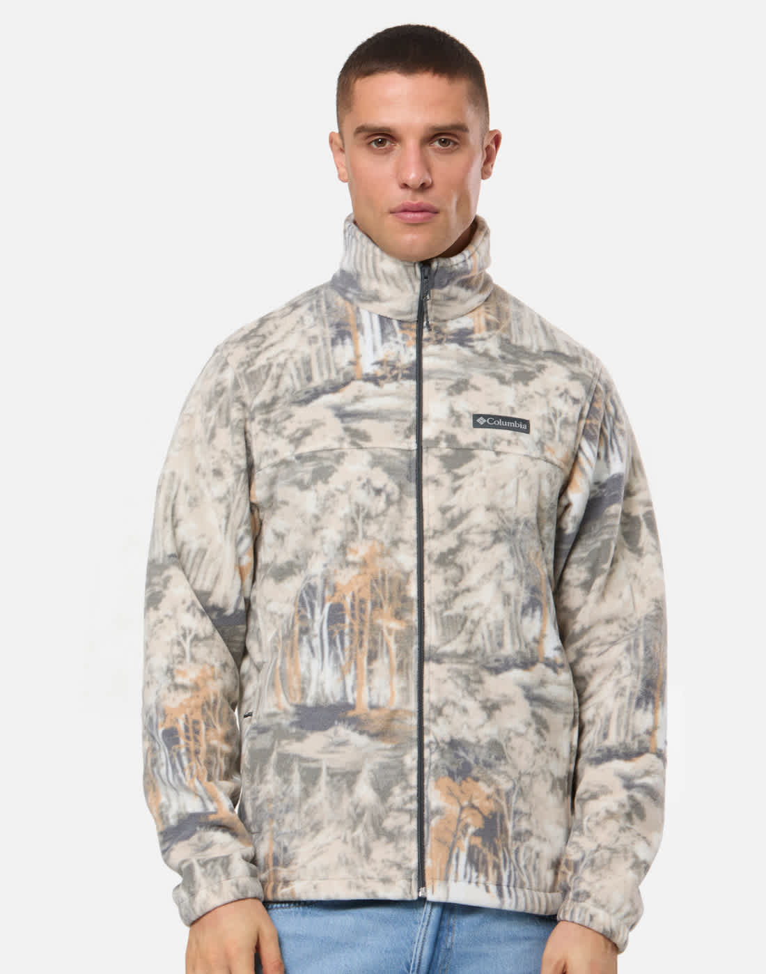 Men's Columbia Steens Mountain Full Zip Fleece Jacket in Grey