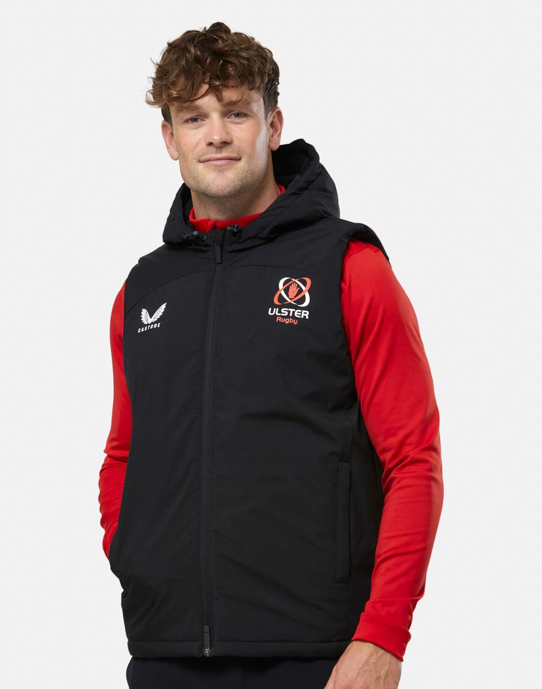 Castore Adults Ulster Hooded Gilet in Black | Large