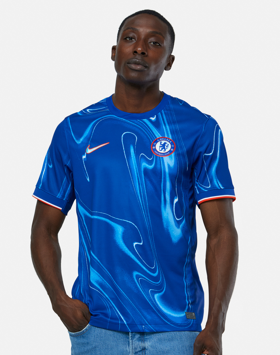Nike Adults Chelsea Home Jersey 24/25 in Blue/Orange | Medium | Polyester