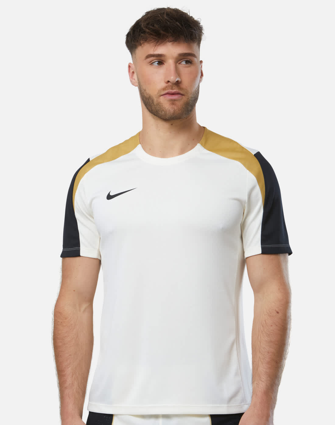 Men's Nike Strike T-Shirt in Cream/Black | Large | Polyester