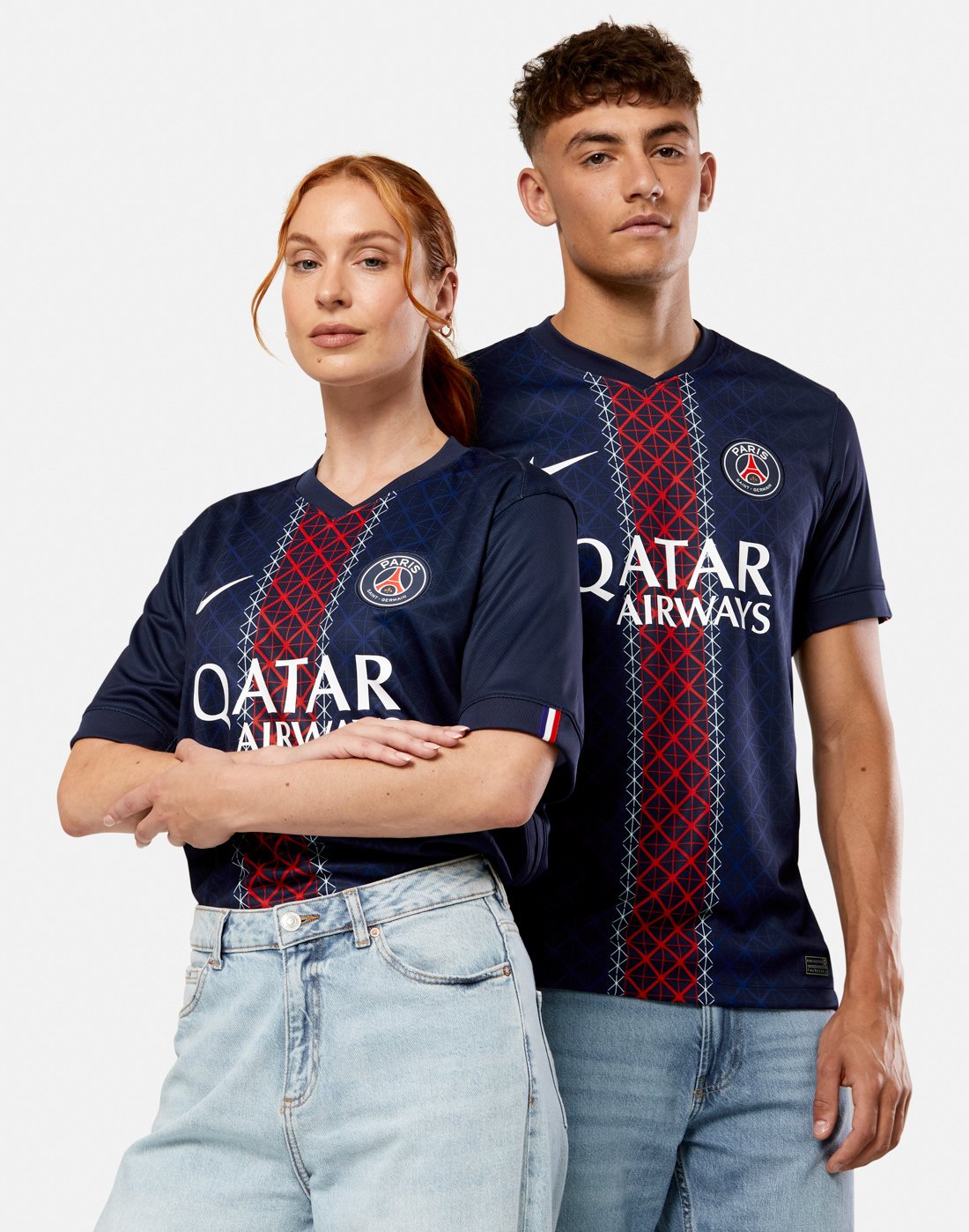 Men's Nike Adults Psg Home Jersey in Navy Blue/White | Medium | Polyester