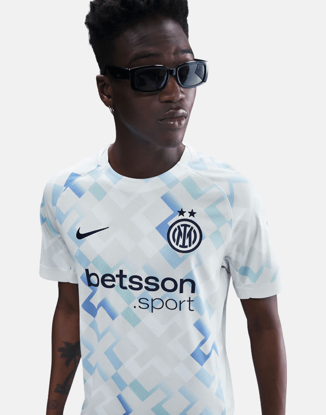 Men's Nike Adults Inter Milan Away Jersey in Blue/White | Medium | Polyester