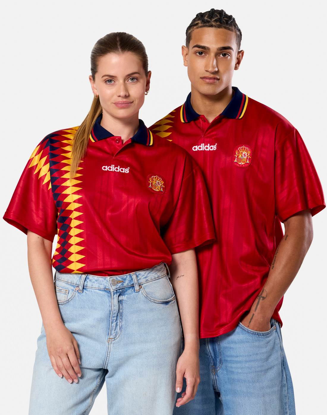 adidas Adults Spain Home Jersey 1994 in Red | 571054 | FOOTY.COM