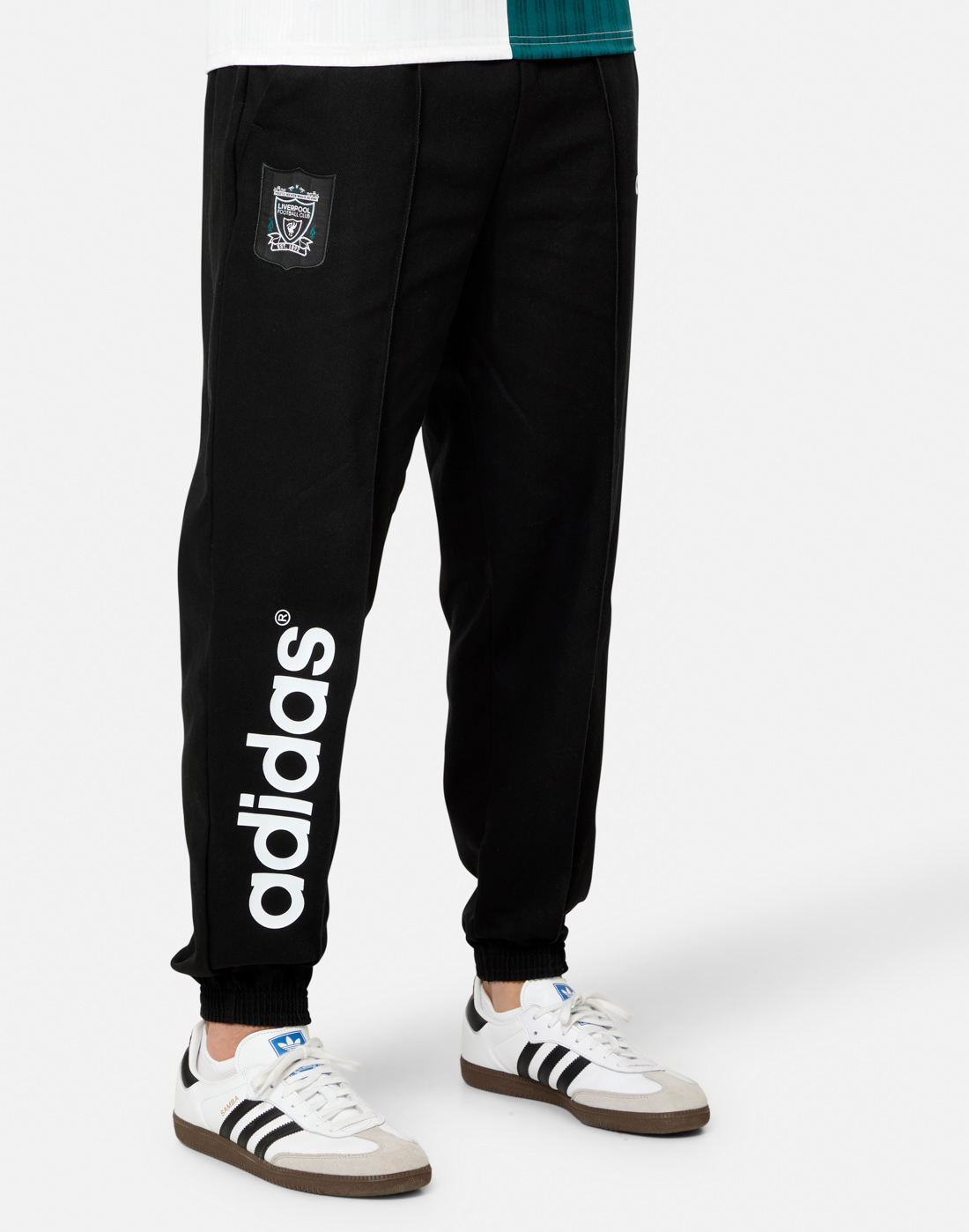 adidas Adults Liverpool Pant 1995 in Black | Small | Cotton