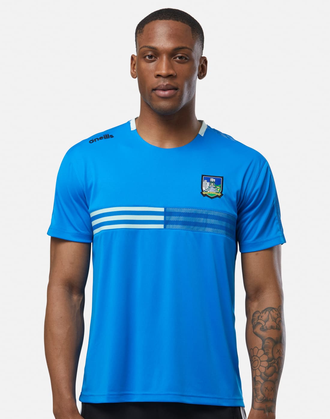Men's O'Neills Limerick Nepal T-Shirt in Blue/Black | Small