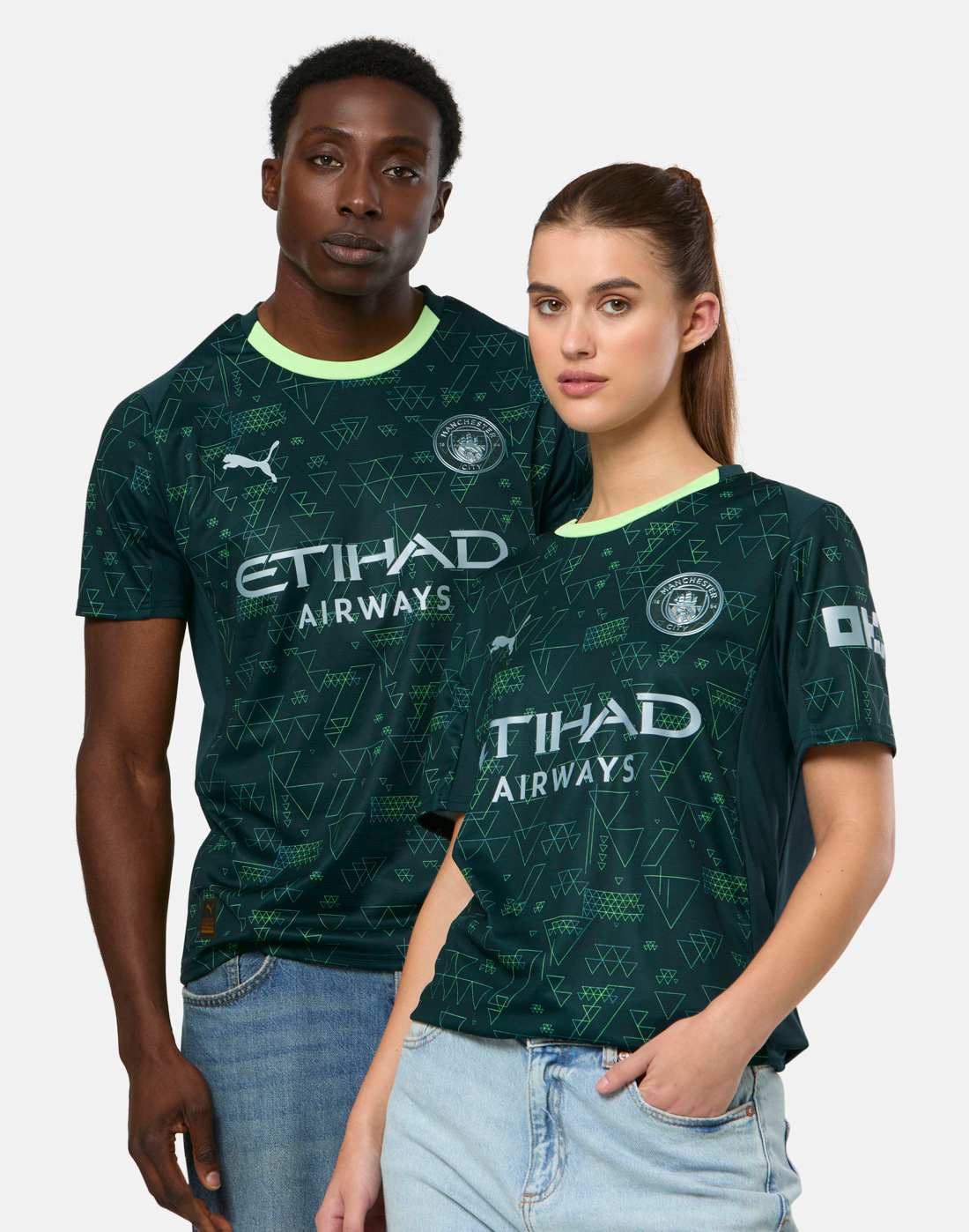 Men's Puma Adults Manchester City Fourth Jersey in Green | 2XL