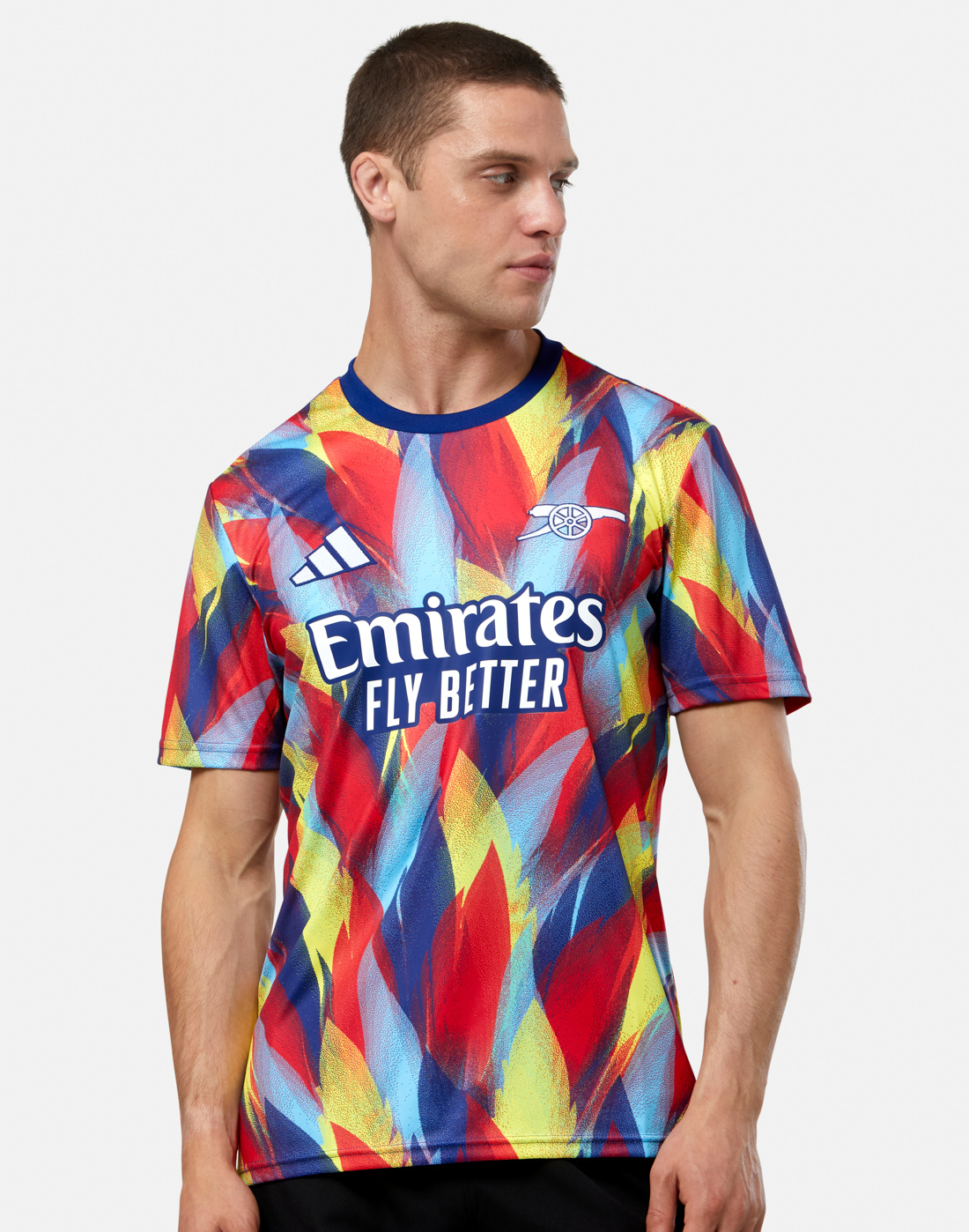 Men's adidas Adults Arsenal Pre Match T-Shirt in Blue | XL | Polyester