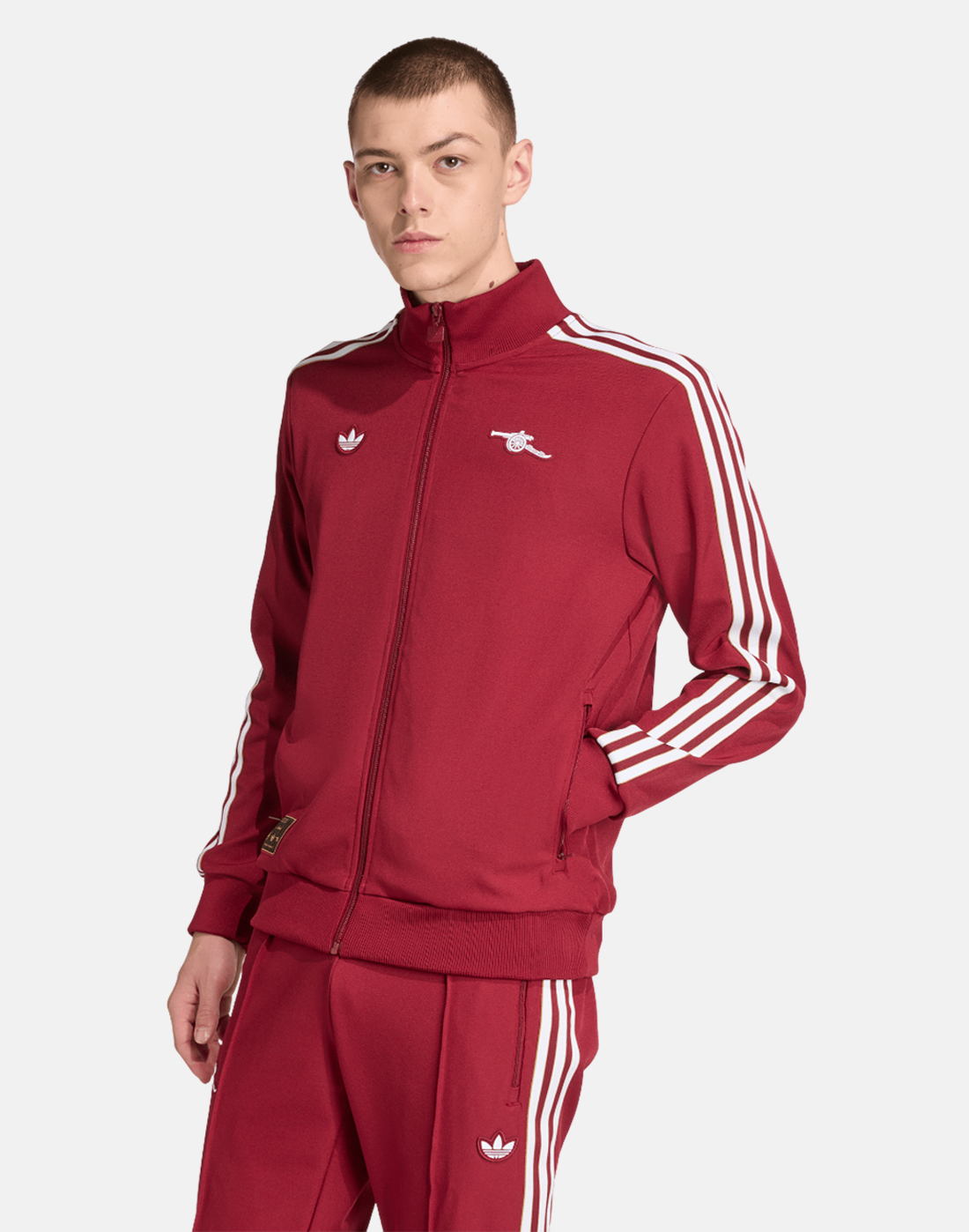Men's adidas Adults Arsenal Icon Track Top in Red | Polyester