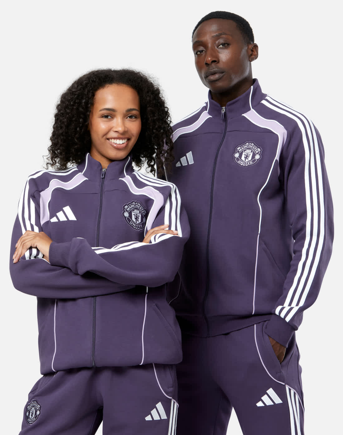 Men's adidas Adults Manchester United Urban Purest Jacket in Purple | Large | Cotton