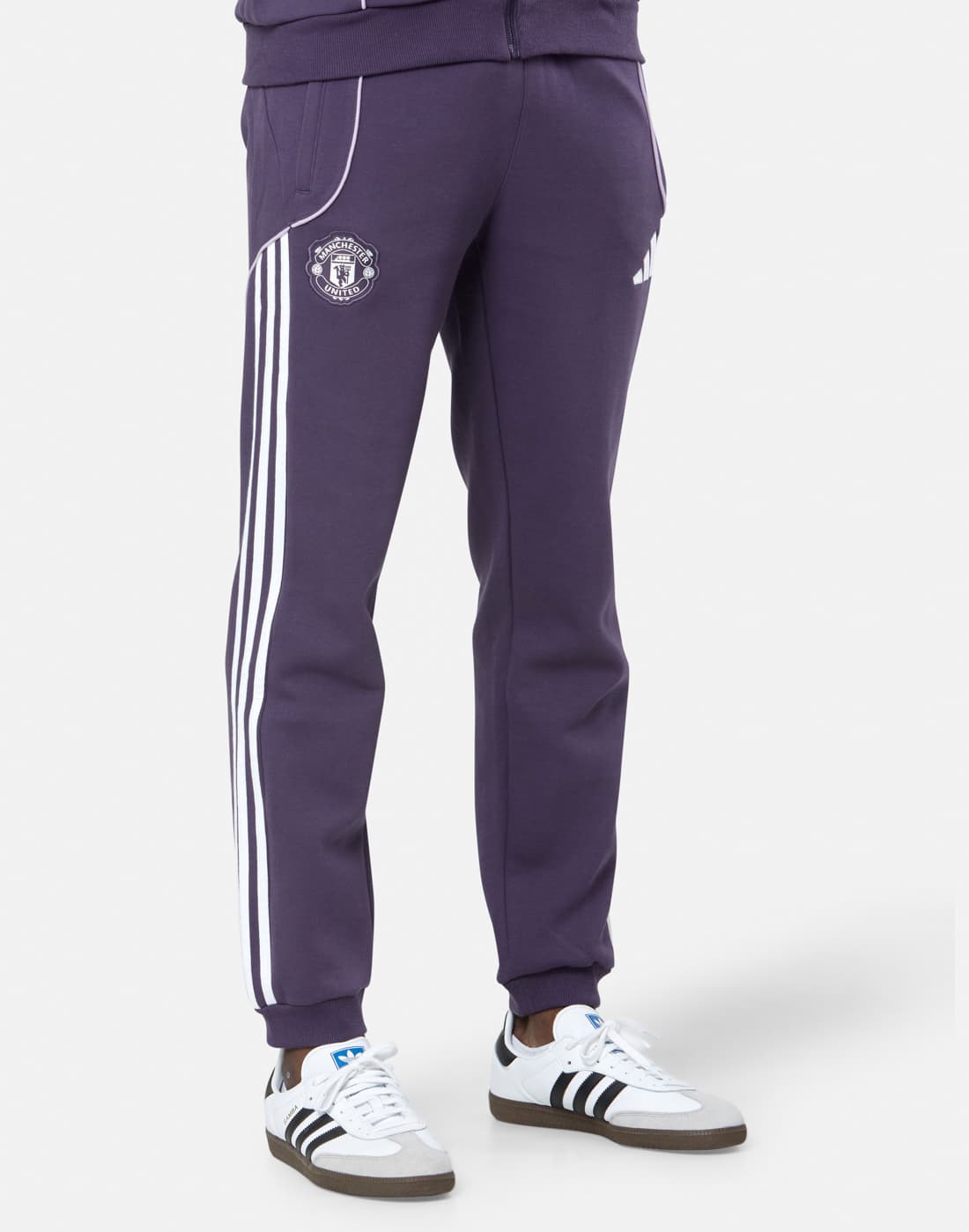 Men's adidas Adults Manchester United Urban Purest Pant in Purple | Small | Cotton