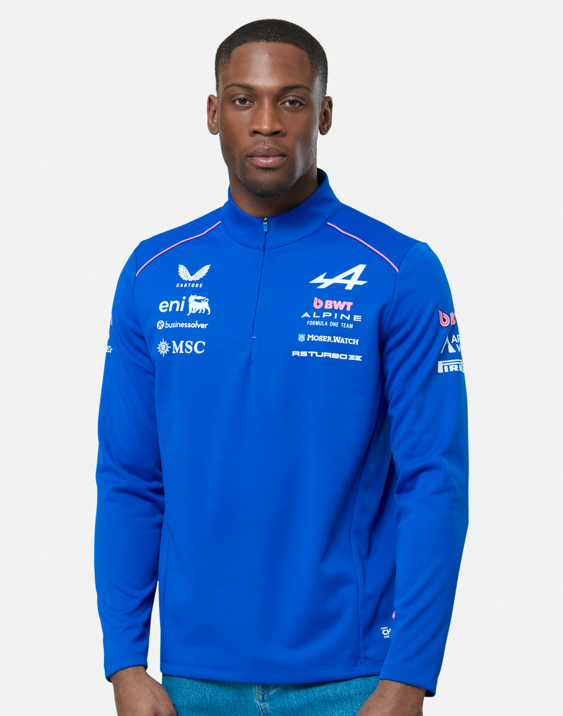 Castore Adults Official Alpine F1 Team Half Zip Top in Blue | 2XL