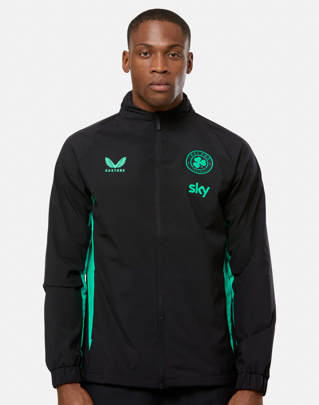 Castore Adults Ireland Shower Jacket in Black | 2XL