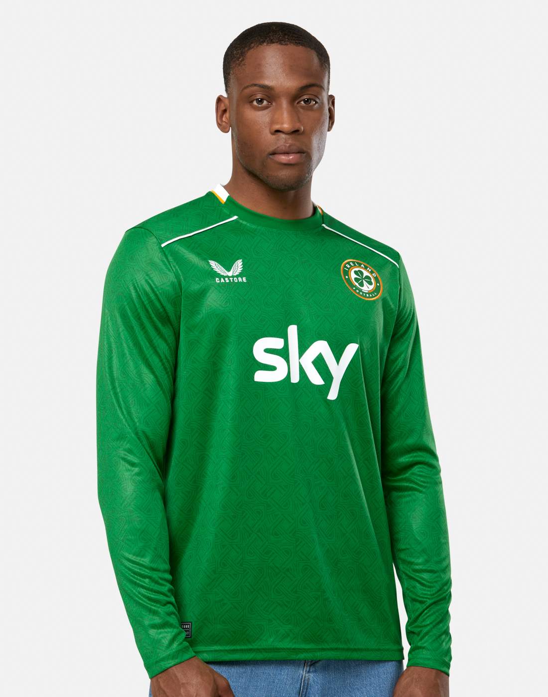 Castore Adults Ireland Home Long Sleeve Jersey in Green | 2XL
