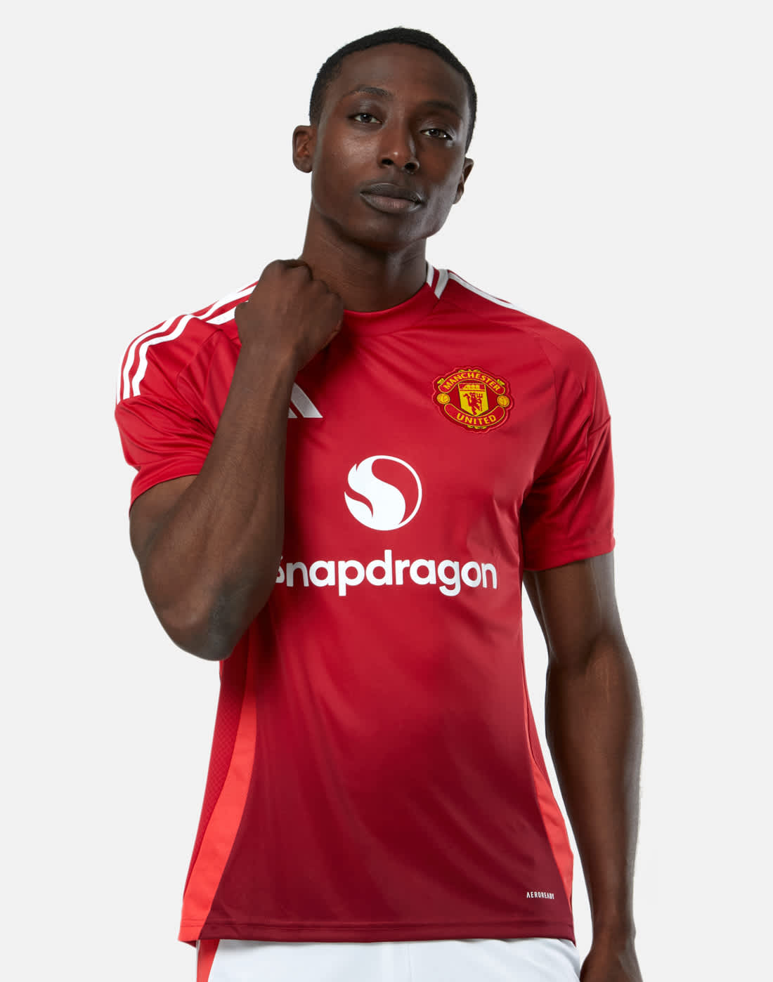 adidas Adults Manchester United 24/25 Home Jersey in Red | Small | Polyester