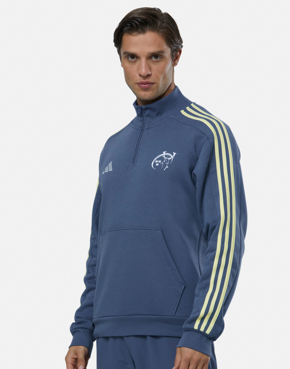 adidas Munster Fleece Top Wh in Navy Blue