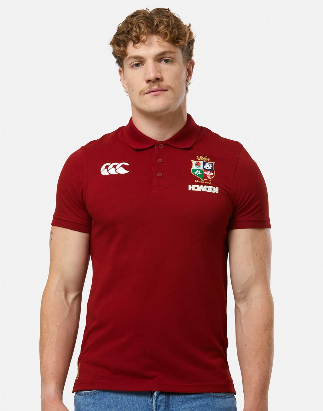 Men's Canterbury Adults British And Irish Lions Pique Polo in Red | Small | Cotton