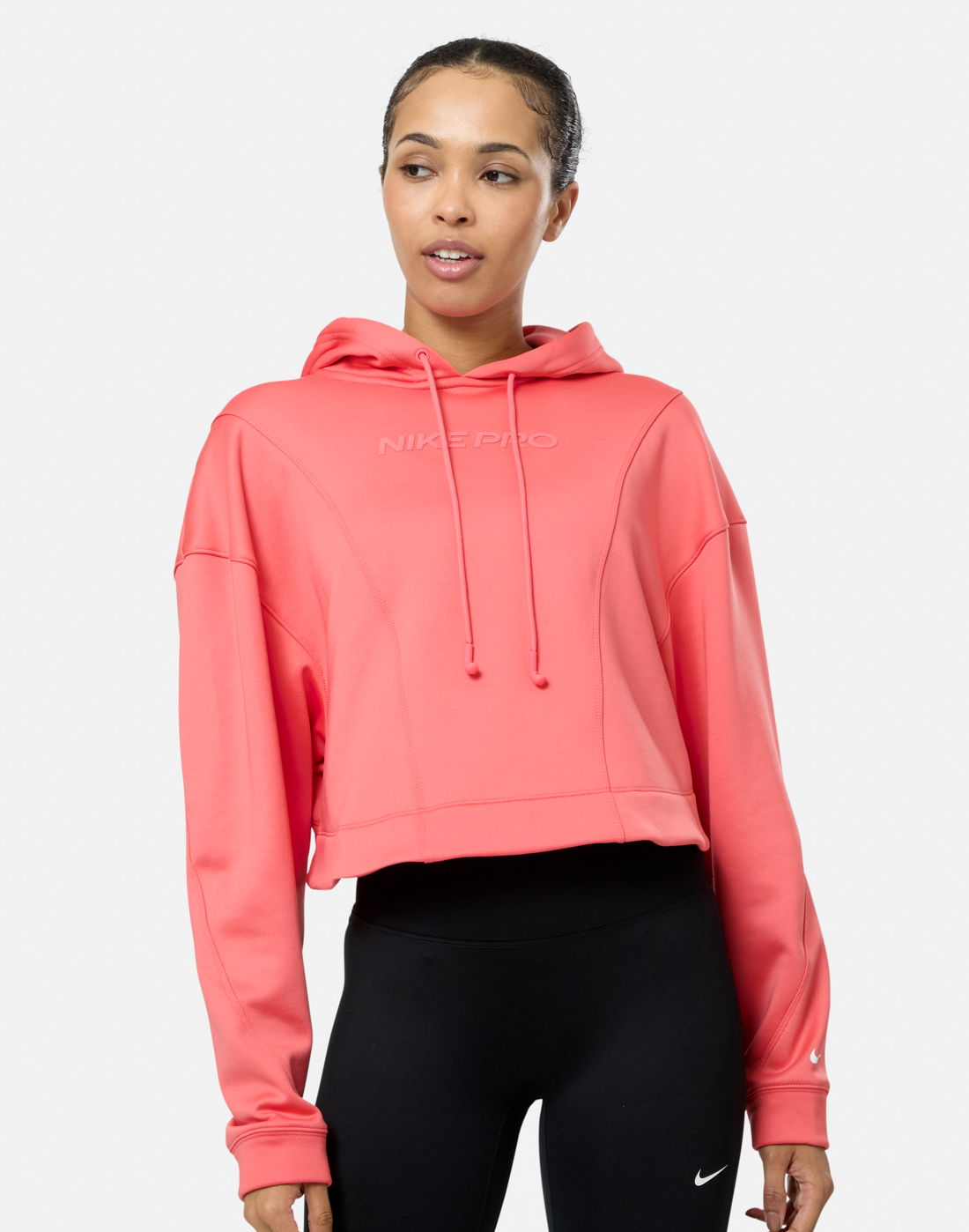 Women's Nike Pro Fleece Hoodie in Pink/Coral | Large