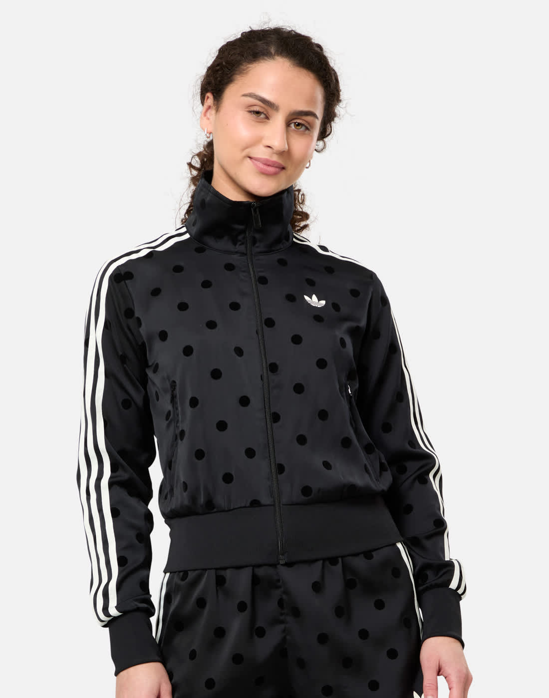 Women's Adidas Originals Firebird Track Top in Black | Small | Polyester