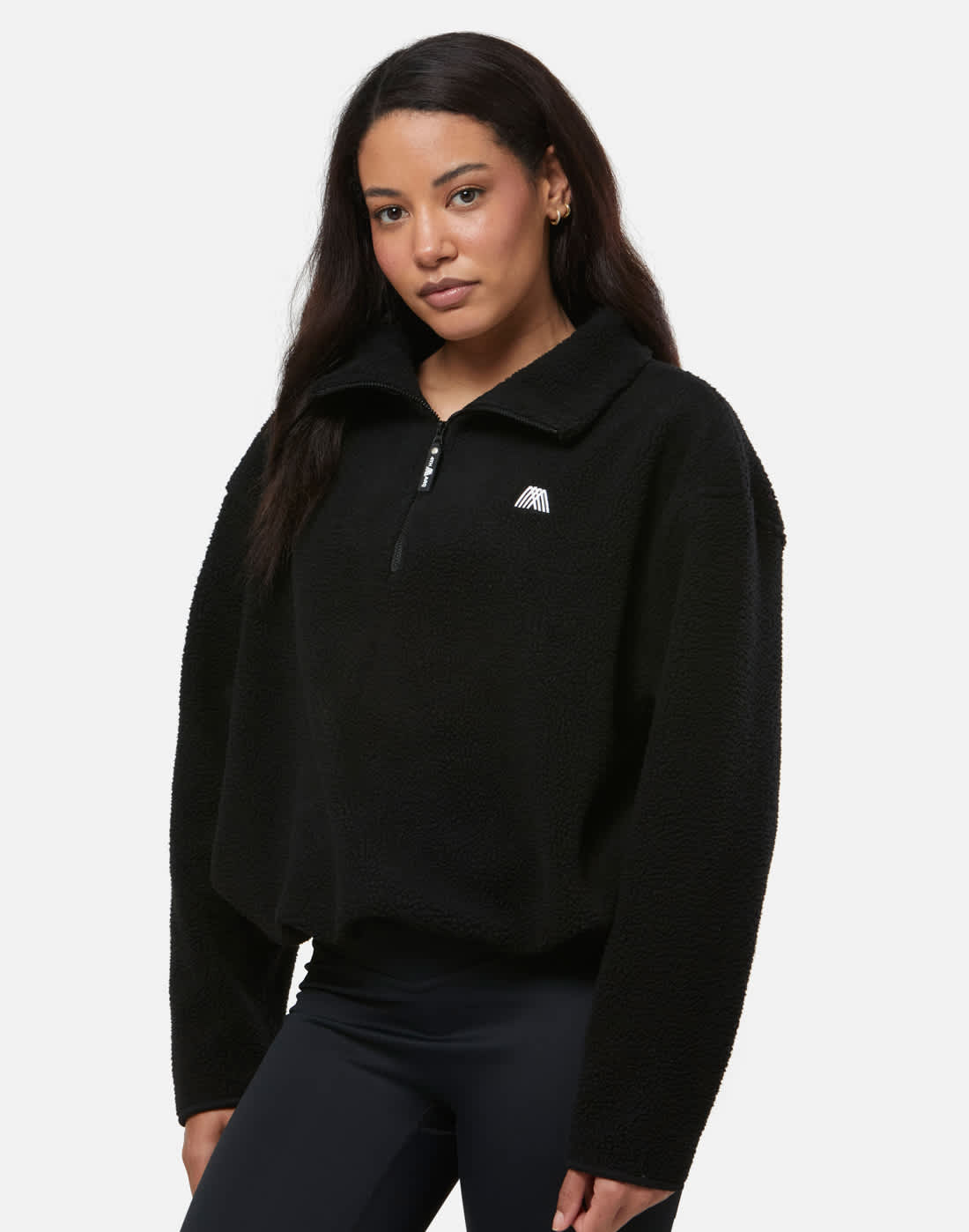 Women's 4TH ARQ Phoenix Half Zip Top in Black | Fleece