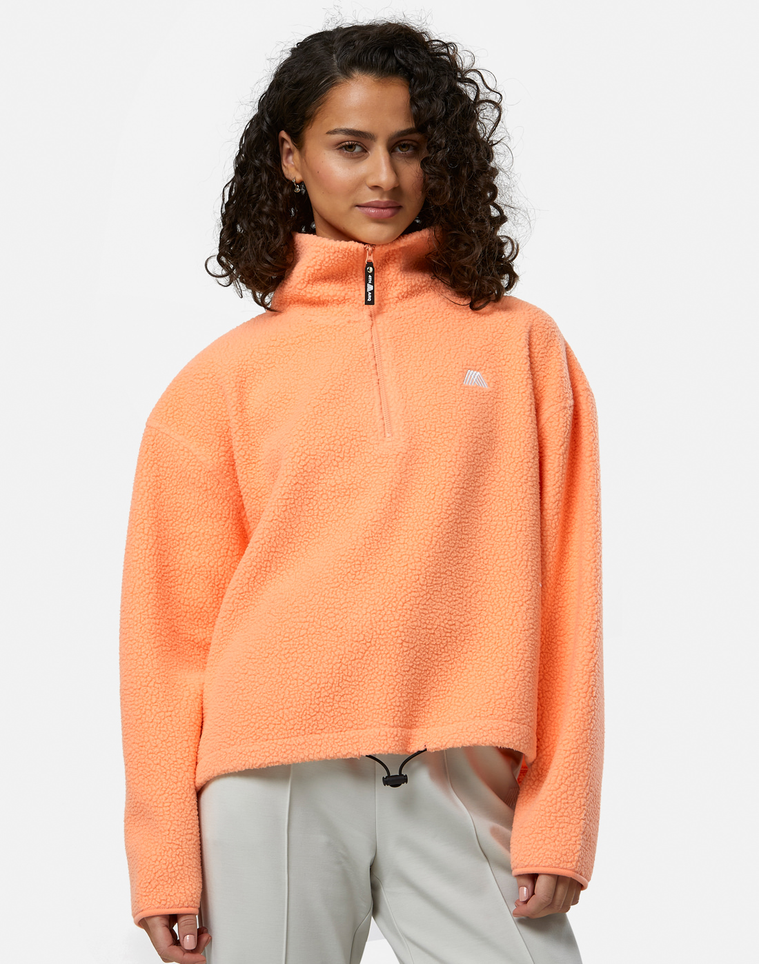 Women's 4TH ARQ Phoenix Half Zip Top in Peach | Fleece