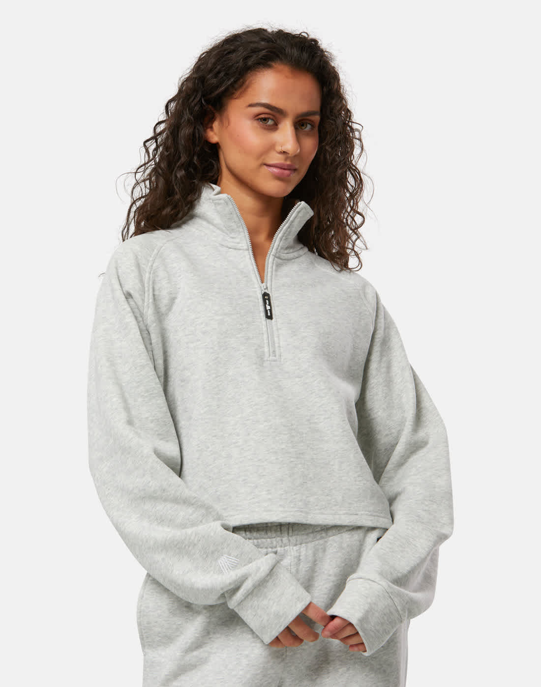 Women's 4TH ARQ Casey Half Zip Top Grey | Fleece