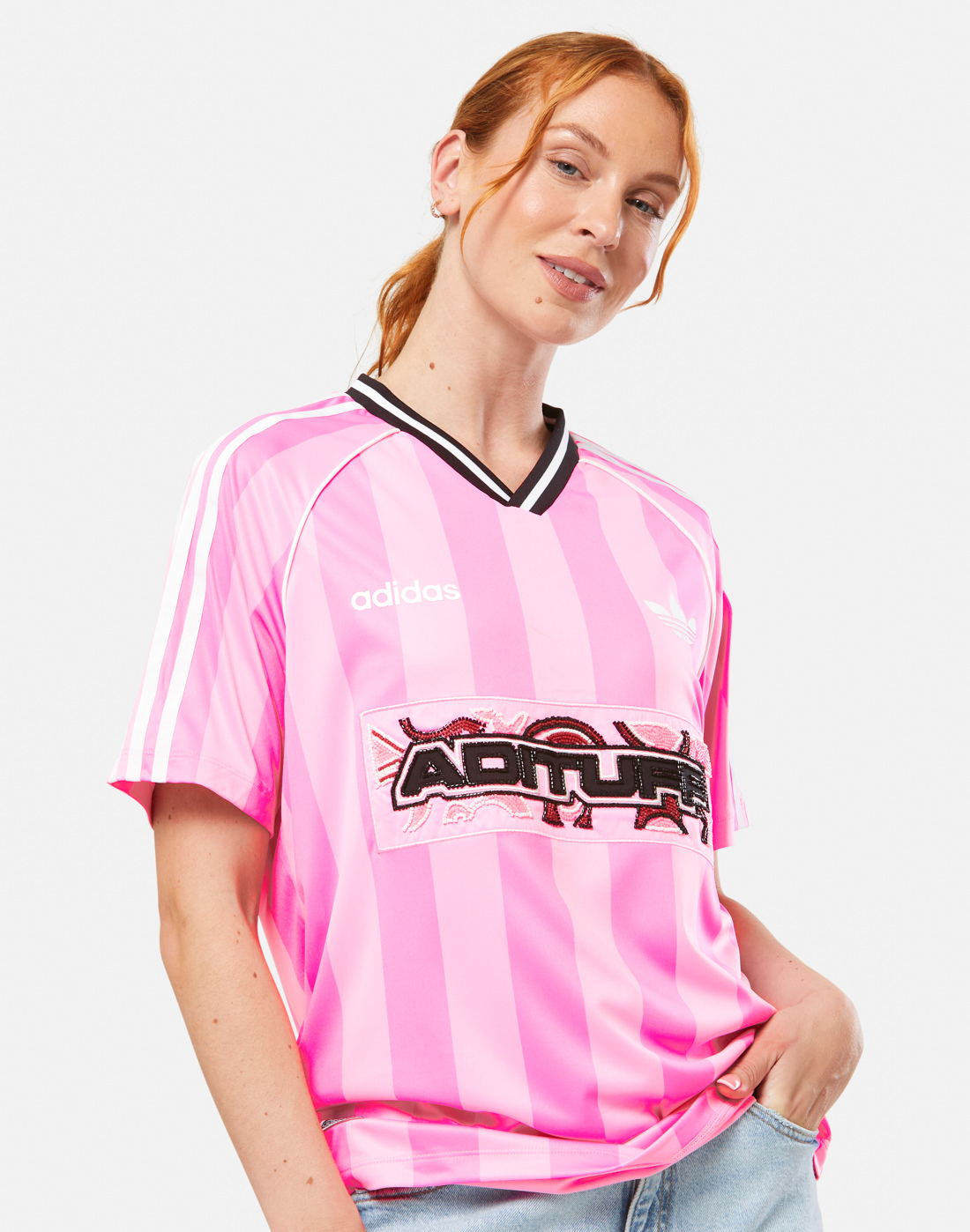 Women's Adidas Originals Soccer Summer Jersey in Pink | Large | Polyester