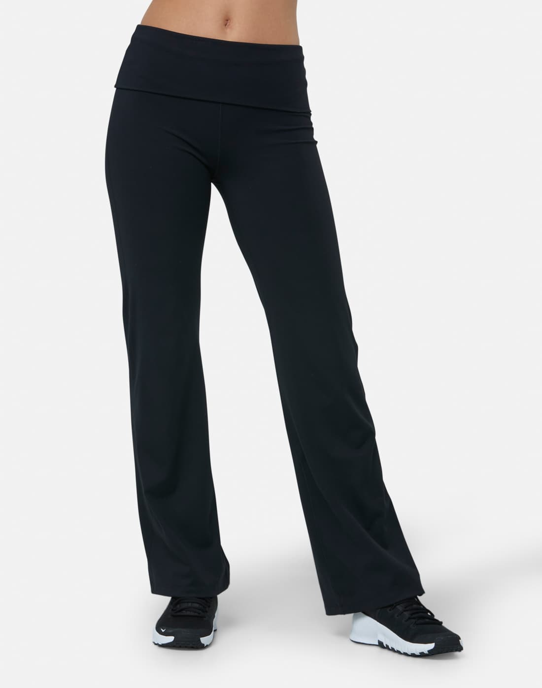 Women's Nike One Fold-Over Pants in Black | XS | Polyester