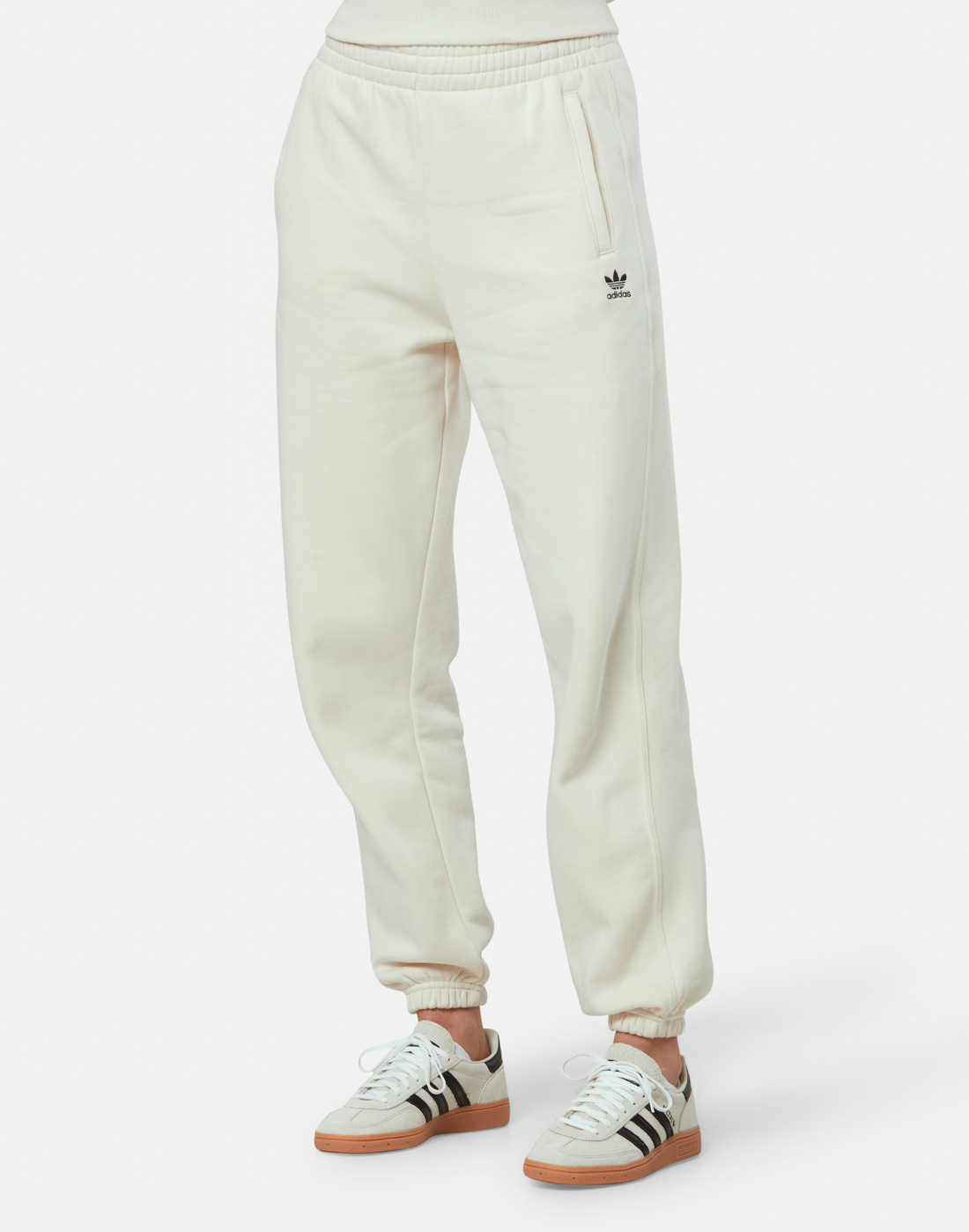 Women's Adidas Originals Essentials Pants in Cream | Medium | Fleece
