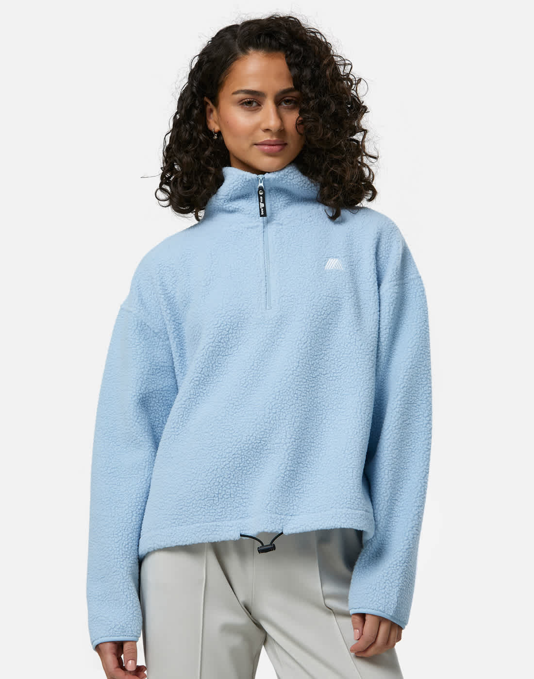 Women's 4TH ARQ Phoenix Half Zip Top in Sky Blue | Fleece