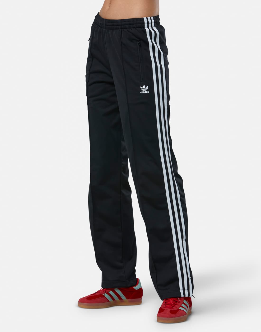 Women's Adidas Originals Firebird Slim Track Pants in Black | Polyester