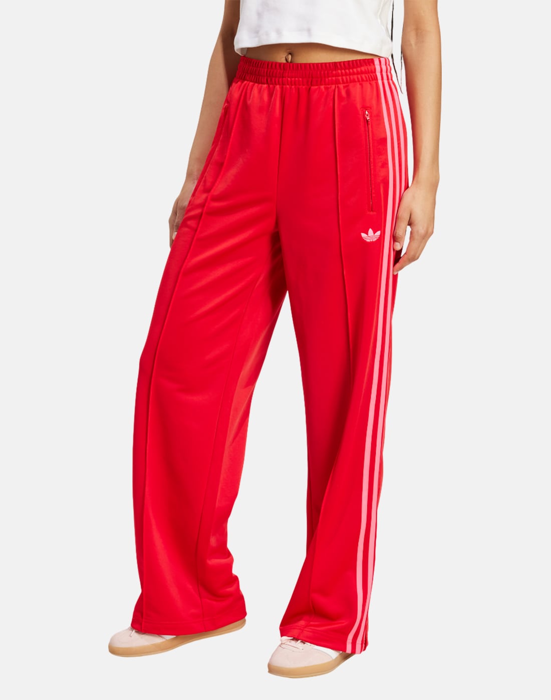 Women's Adidas Originals Firebird Track Pants in Red/Pink | Medium | Polyester