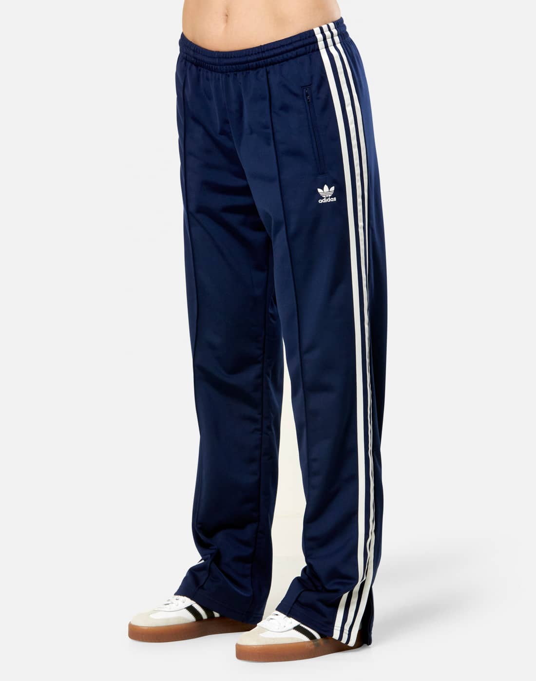 Women's Adidas Originals Firebird Slim Track Pants in Navy Blue | Large | Polyester